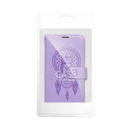 Kabura MEZZO Book do IPHONE 15 Pro łapacz snów fioletowy
