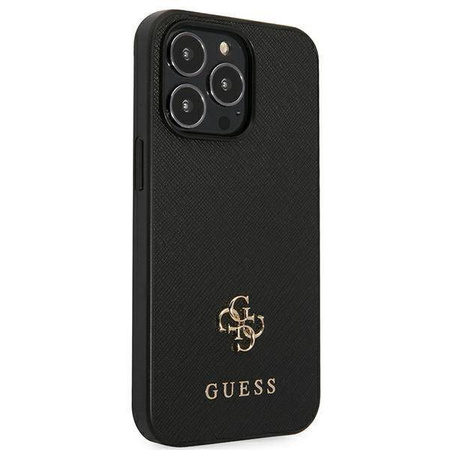 Etui IPHONE 13 PRO Guess Hardcase Saffiano 4G Small Metal Logo (GUHCP13LPS4MK) czarne