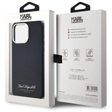 Etui Karl Lagerfeld Hotel RSG na iPhone 15 Pro Max  - czarne