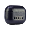 Original Handyhülle APPLE AIRPODS 3 Audi Leather Big Logo Cover (AU-AP3-GT/D3-BK) schwarz