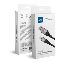 Kabel Blue Star z oplotem ze złączem USB A do Lightning 2,4A