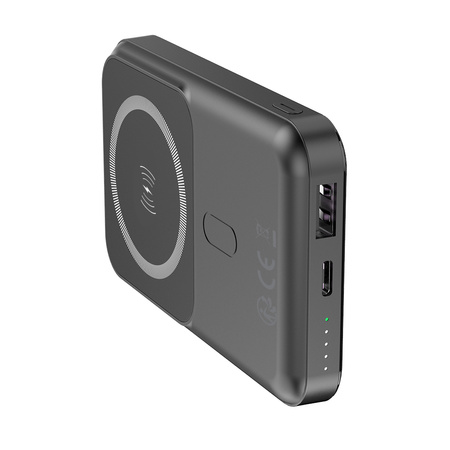 Forever power bank bezprzewodowy MATB-100 PD QC 22.5W 10000 mAh czarny magnetyczny