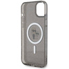 Karl Lagerfeld Karl&amp;Choupette Glitzer MagSafe Hülle für iPhone 15 – Schwarz