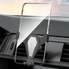 Grawitacyjny uchwyt samochodowy do smartfona na kratkę nawiewu z odświeżaczem srebrny (YC07)