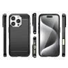 Carbon Case Silikonhülle für iPhone 16 Pro - Schwarz
