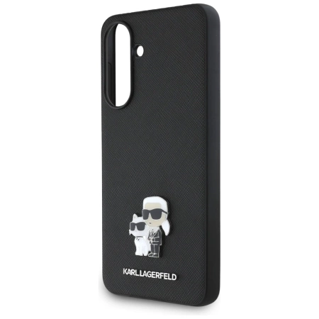 Etui Karl Lagerfeld Saffiano w/ K&C Metal Logo na Samsung Galaxy A56 - czarne