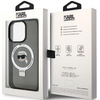Etui Karl Lagerfeld Ring Stand Karl Head MagSafe do iPhone 15 Pro - czarne