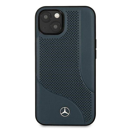 Mercedes MEHCP13SCDONA iPhone 13 mini 5,4" granatowy/navy hardcase Leather Perforated Area