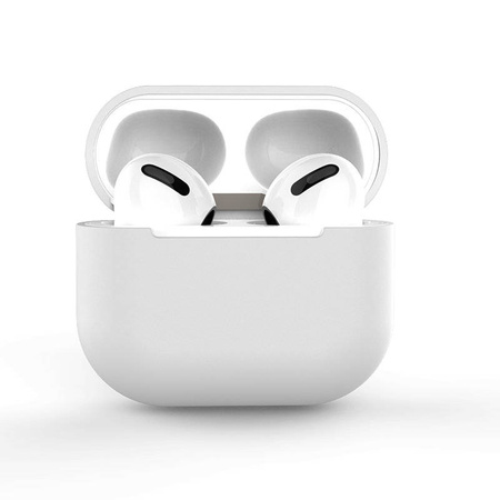 Etui do AirPods 3 silikonowy miękki pokrowiec na słuchawki biały (case C)