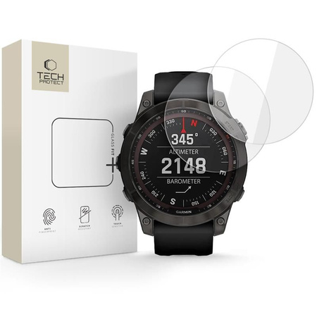 SZKŁO HARTOWANE TECH-PROTECT GLASS FIT+ 2-PACK GARMIN FENIX 7 / 7 PRO CLEAR