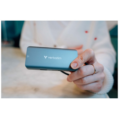 Adapter Hub Verbatim USB-C/HDMI/3xUSB-A   3.2/RJ45 aluminiowy 32157