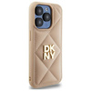 Original Handyhülle IPHONE 15 PRO MAX DKNY Quilted Stack Logo (DKHCP15XPQDSLE) beige