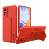 Wozinsky Kickstand Case silikonowe etui z podstawką etui Xiaomi Poco X4 Pro 5G czerwone