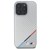 Original Case IPHONE 16 PRO BMW Hardcase M Carbon Tricolor Line MagSafe (BMHMP16L23PUDTS) gray