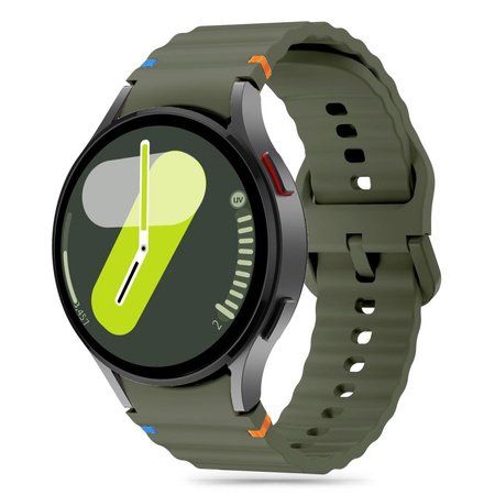Pasek Tech-Protect Silicone Sport na Samsung Galaxy Watch 4 / 5 / 5 Pro / 6 / 7 / FE - zielony