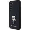 Oryginalne Etui KARL LAGERFELD hardcase Silicone Ikonik Metal Pin KLHCS24SSMHKNPK do Samsung Galaxy S24 czarny
