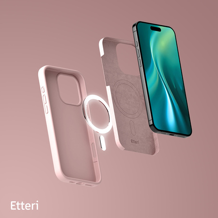 Nakładka Etteri Silicone Mag case do iPhone 17 Air jasnoróżowa