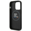 Original Case IPHONE 14 PRO MAX BMW Leather Stamp Tricolor MagSafe (BMHMP14X22PTDK) black