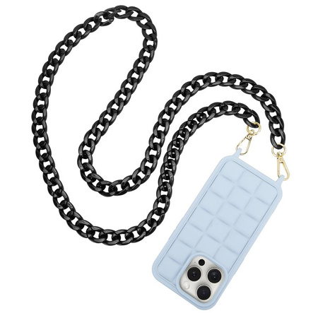 Uniwersalna smycz do telefonu / na ramię Chain-09, BLACK / CZARNY