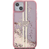Oryginalne Etui GUESS Hardcase GUHCP15MLFCSEGP do iPhone 15 Plus (Liquid Glitter Gold Stripes / różowy)