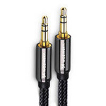 Wozinsky Universal-Mini-Klinkenkabel 2x AUX-Kabel 2 m schwarz