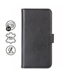 Crong Premium Booklet Wallet - Skórzane etui iPhone 11 Pro Max z kieszeniami + funkcja podstawki (czarny)