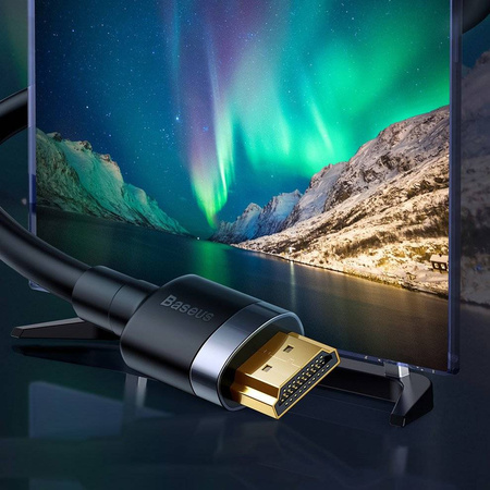 Baseus Cafule kabel przewód HDMI 2.0 4K 60 Hz 3D 18 Gbps 3 m czarny (CADKLF-G01)