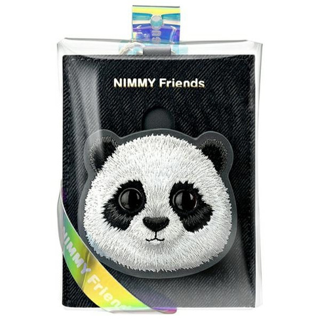 Nimmy portfel na karty czarny/black Glasses Panda