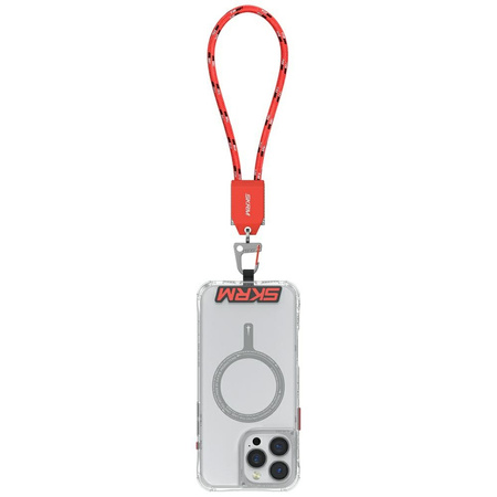 Uniwersalna smycz na nadgarstek z kablem 2w1 Skinarma Dyno Ve USB-C/USB-C czerwony