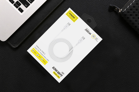 Foneng Kabel X55 - Typ C na Typ C - PD 60W 2 metry biały