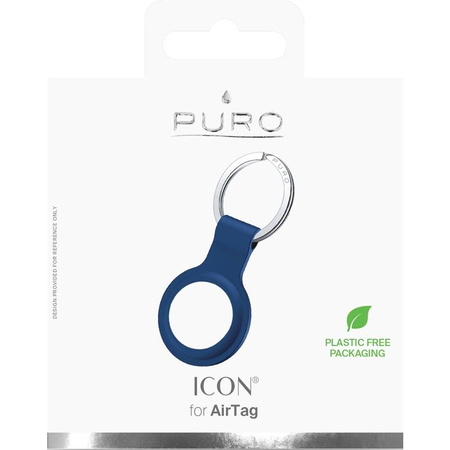 PURO ICON Case - Silikonowy brelok do Apple AirTag (granatowy)