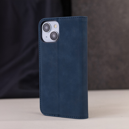 Etui Smart Suede do Samsung Galaxy M16 5G granatowe