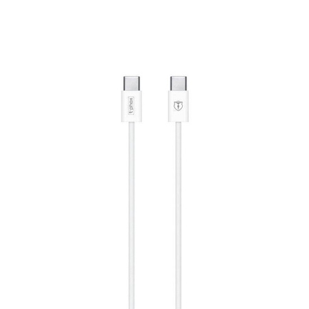 KABEL T-PHOX GLARY LITE SERIES 3A 1M USB-C/USB-C WHITE