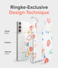 Ringke Fusion Design Armoured Case Cover mit Gelrahmen für Samsung Galaxy S22+ (S22 Plus) transparent (Floral) (F593R31)