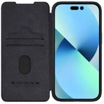 Nillkin Qin Pro Leather Flip Case with Camera Cover for iPhone 15 Plus - Black