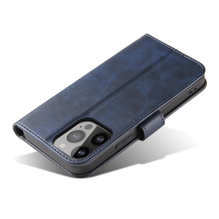 Flip Stand Wallet Case für iPhone 15 Pro Max Magnet Case – Blau
