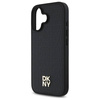 Original Handyhülle IPHONE 16 DKNY Hardcase Repeat Pattern Stack Logo MagSafe (DKHMP16SPSHRPSK) schwarz