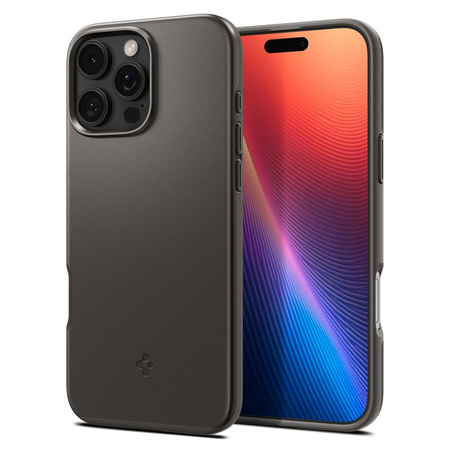 Schutzhülle IPHONE 16 PRO Spigen Thin Fit Mag MagSafe Gunmetal grau