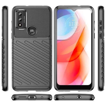 Thunder Case flexible gepanzerte Hülle für Motorola Moto G Play 2022 schwarz