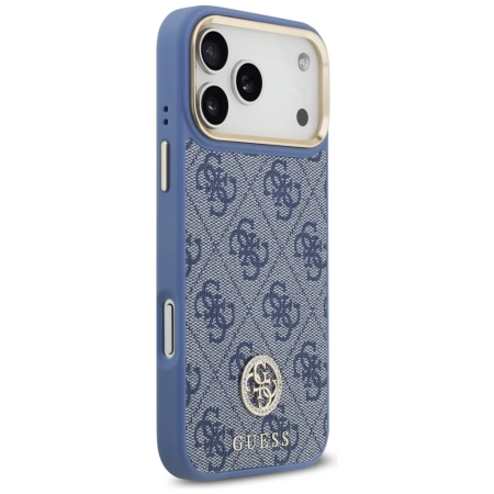 Guess 4G Strass Logo MagSafe Case für iPhone 17 Pro Max - Blau