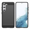 Carbon Case Hülle für Samsung Galaxy S23+ flexibles Silikon Carbon Cover schwarz