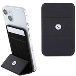 Original Handyhülle IPHONE Z MAGSAFE BMW Wallet Card Slot Stand MagSafe Signature Collection (BMWCSMRSK) schwarz