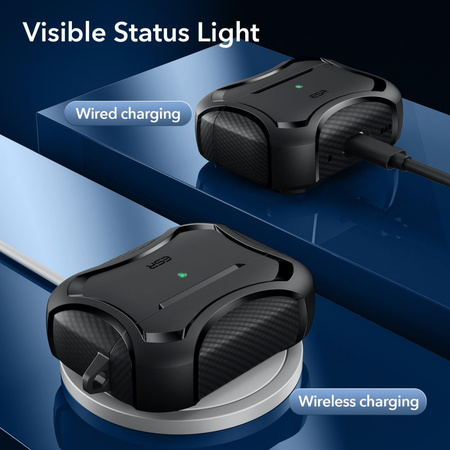 Schutzhülle APPLE AIRPODS PRO ESR Cyber Armor Halolock MagSafe schwarz