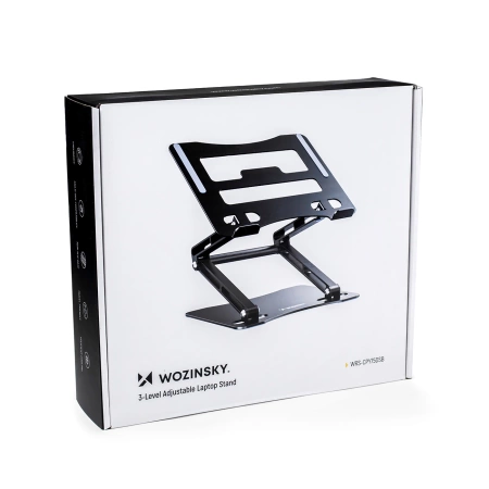 Podstawka pod laptopa, tablet Wozinsky WRS-CPY75DSB aluminiowa + Gratis! podstawka do smartfona - czarna
