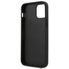 Original Handyhülle IPHONE 12 / 12 PRO Guess Hard Case 4G Metal Gold Logo (GUHCP12MG4GFGR) grau