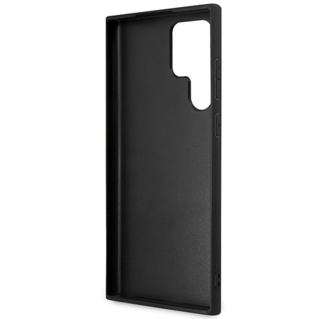 Oryginalne Etui GUESS Hardcase GUHCS24L4GMGGR do Samsung S24 Ultra (Leather 4G Metal Logo / czarny)