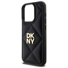 Original Handyhülle IPHONE 15 PRO DKNY Quilted Stack Logo (DKHCP15LPQDSLK) schwarz