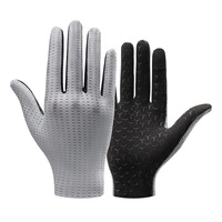 Rockbros Breathable Full Finger Cycling Gloves, Size: S - Gray