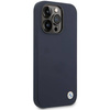 Original Case IPHONE 14 PRO MAX BMW Silicone Metal Logo MagSafe (BMHMP14XSILNA) navy blue