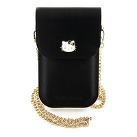 Torebka Hello Kitty Leather Metal Logo Chain - czarna